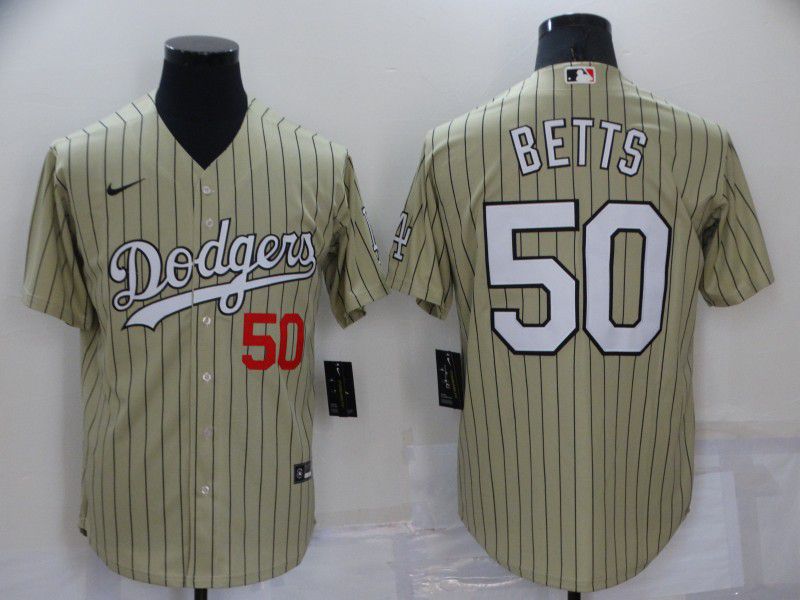 Men Los Angeles Dodgers 50 Betts green Stripe Game Nike 2022 MLB Jersey